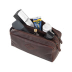 Large Leather Toiletry Bag - Eve