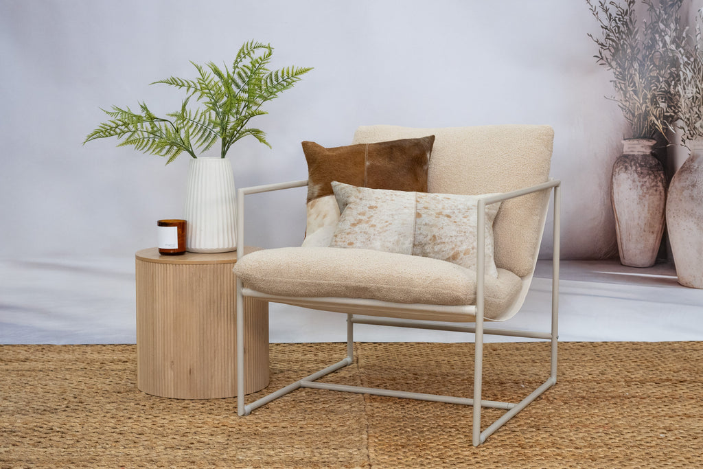 Luxury Brown & White Cowhide Cushion - Rectangle Pillow Cover