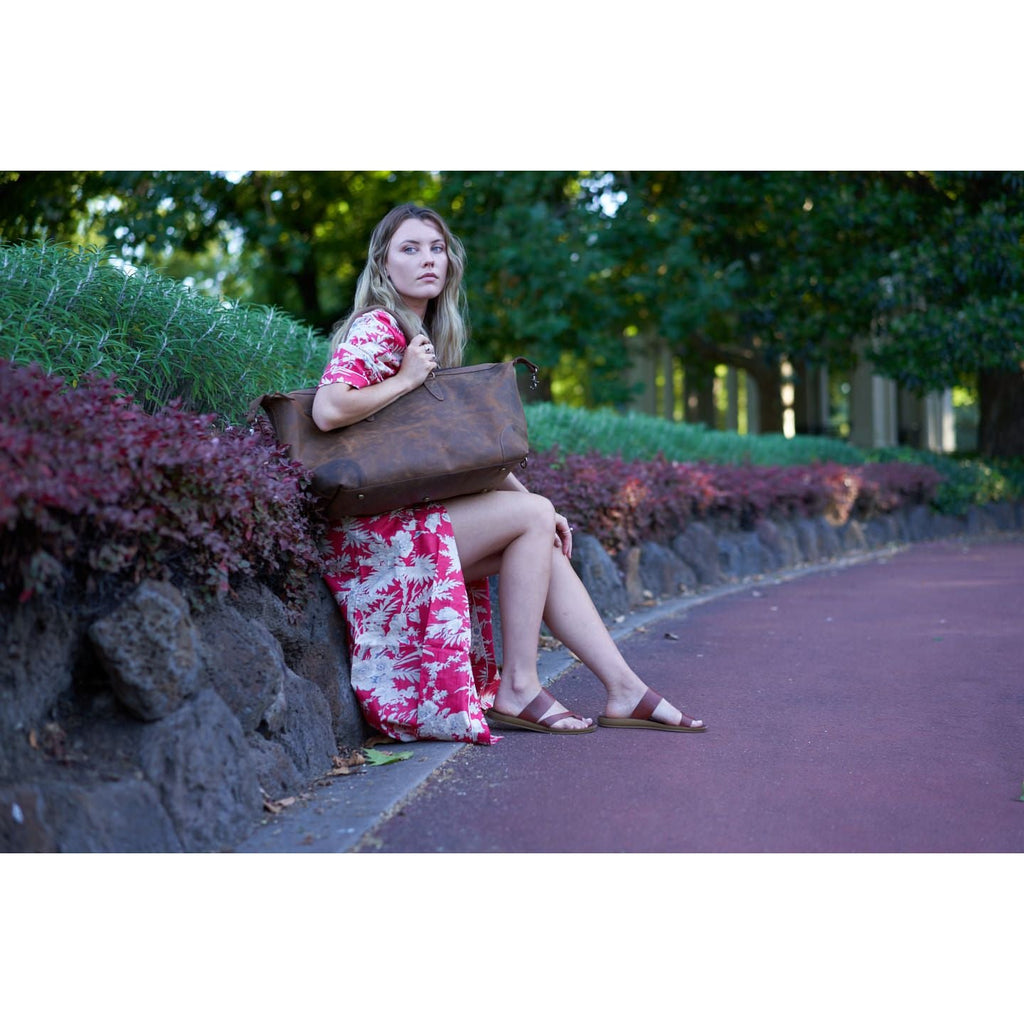 Timeless Traveller Rustic Leather Duffle Bag