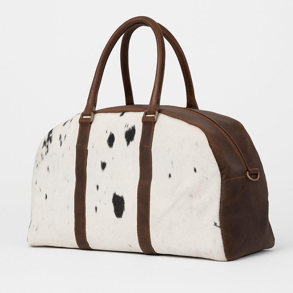 The Maverick - Cowhide Leather Weekender Bag for Bold Getaways