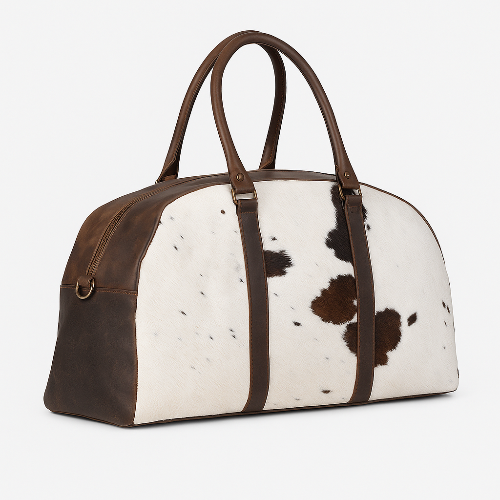 The Maverick - Cowhide Leather Weekender Bag for Bold Getaways