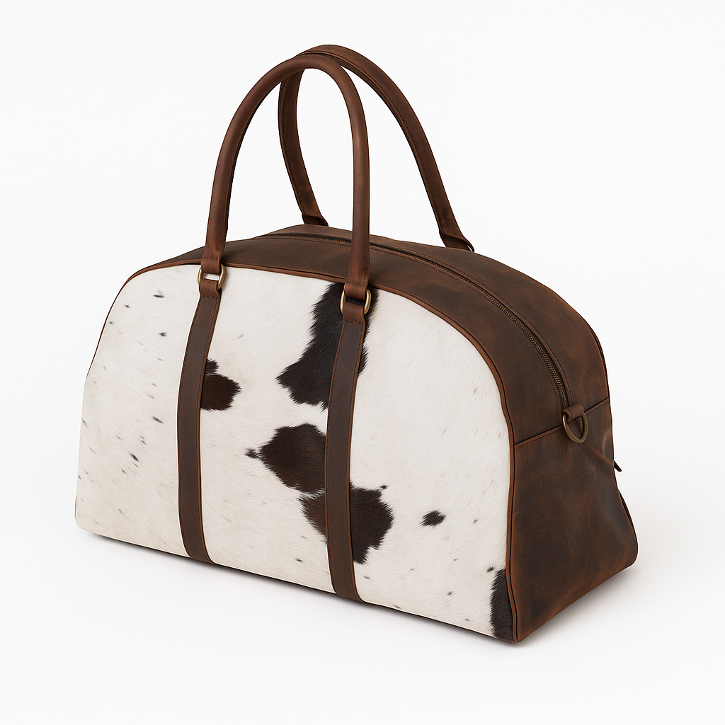 The Maverick - Cowhide Leather Weekender Bag for Bold Getaways
