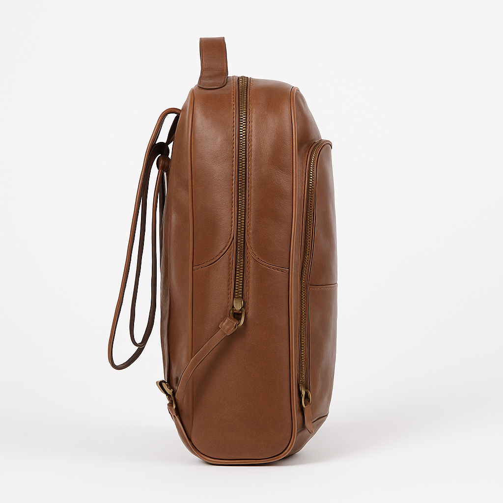 Luxe - Handmade Tan Leather Backpack for Travel, Work & Adventure