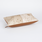 Luxury Brown & White Cowhide Cushion - Rectangle Pillow Cover