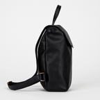 Minimalist Black Leather Backpack - Sleek Everyday Carry