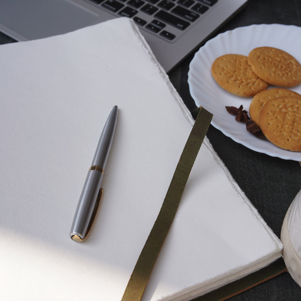 Rustic Reverie - Handcrafted A4 Leather Journal