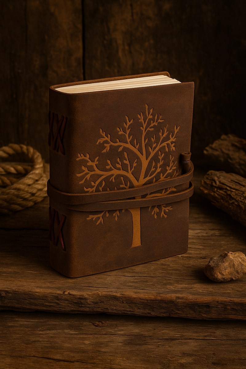 Handcrafted Leather Journal - Tree of Life Design | Leatherly