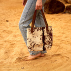 Genuine Cowhide Tote Bag - Amara