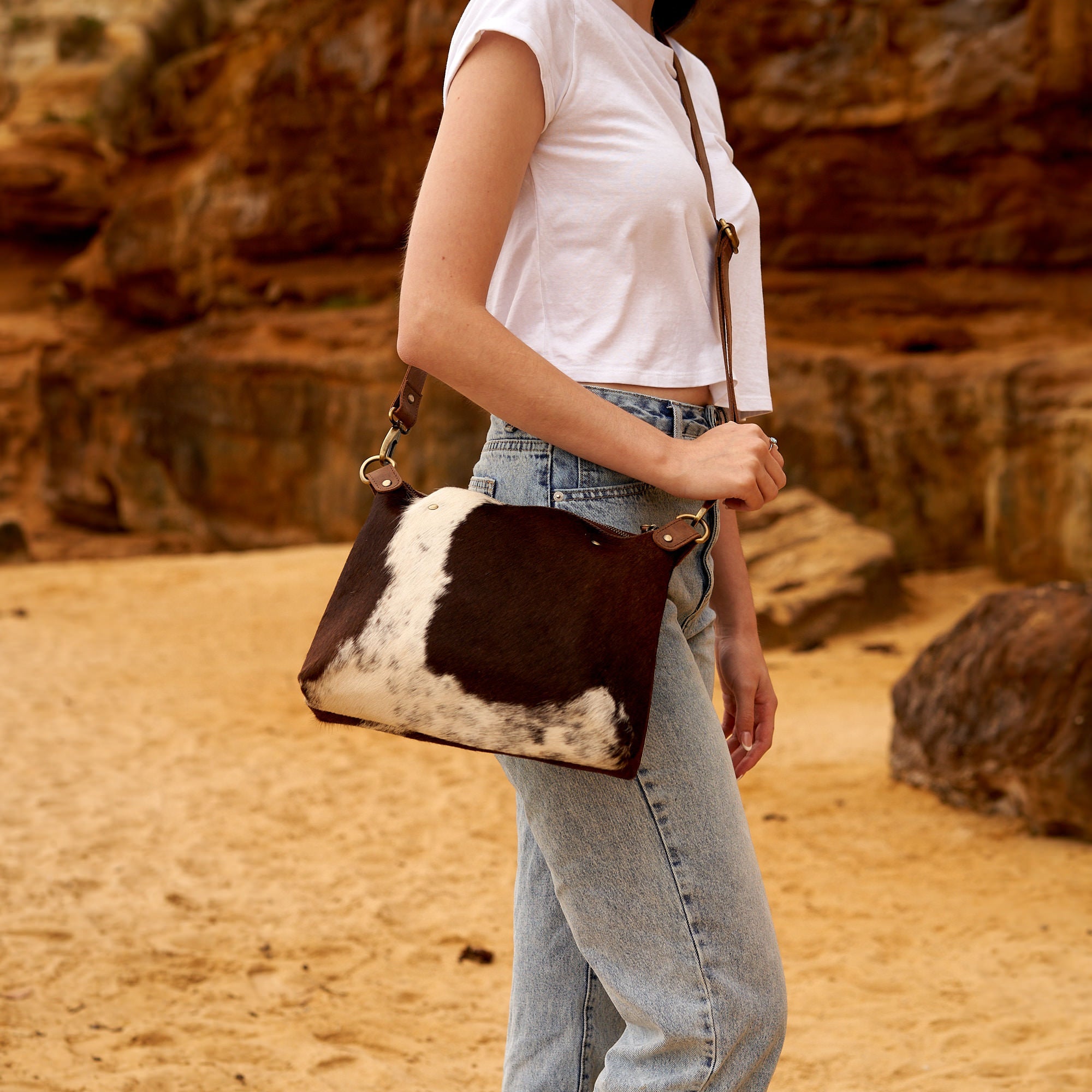 Cowhide Leather Bag - Esha