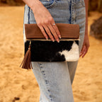 Cowhide Leather Clutch - Sofia.