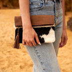Cowhide Leather Clutch - Sofia.
