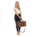 Timeless Traveller Rustic Leather Duffle Bag