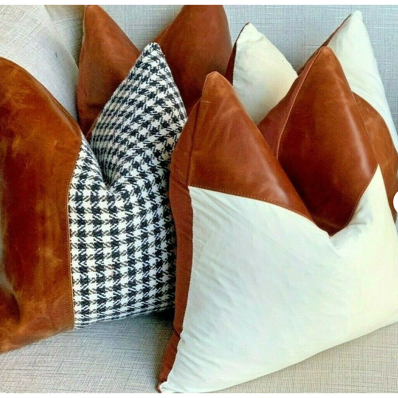 Elegant Vintage Charm Leather Cushion Cover
