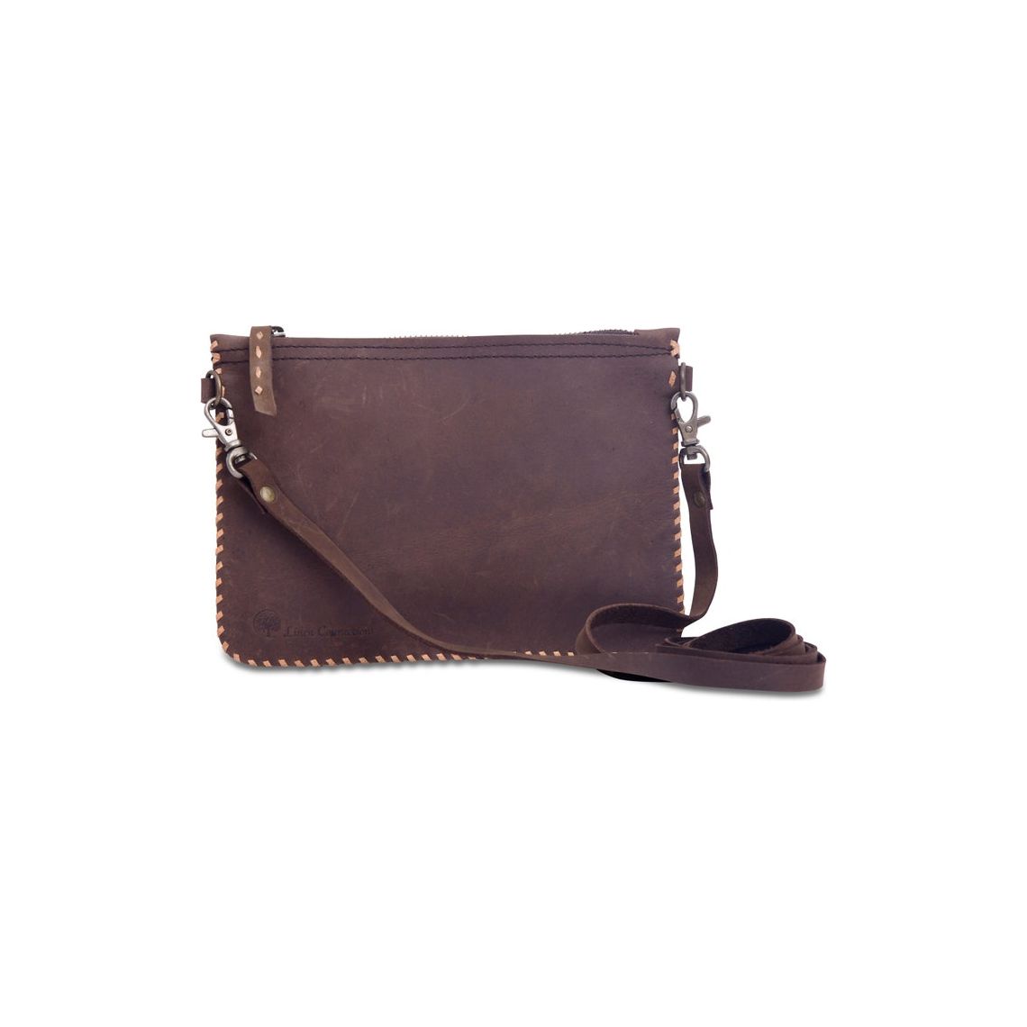 Classic Combination Leather Clutch Crossbody Bag