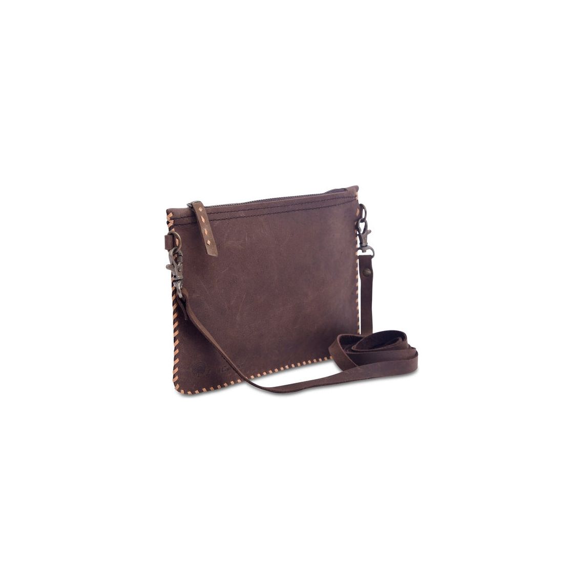 Classic Combination Leather Clutch Crossbody Bag