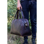 Artisanal Protection Handmade Leather Duffle Weekender bag