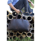 Artisanal Protection Handmade Leather Duffle Weekender bag