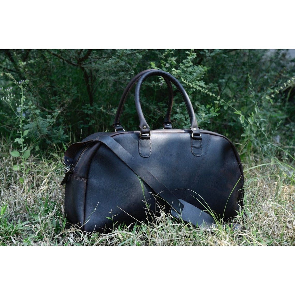 Artisanal Protection Handmade Leather Duffle Weekender bag