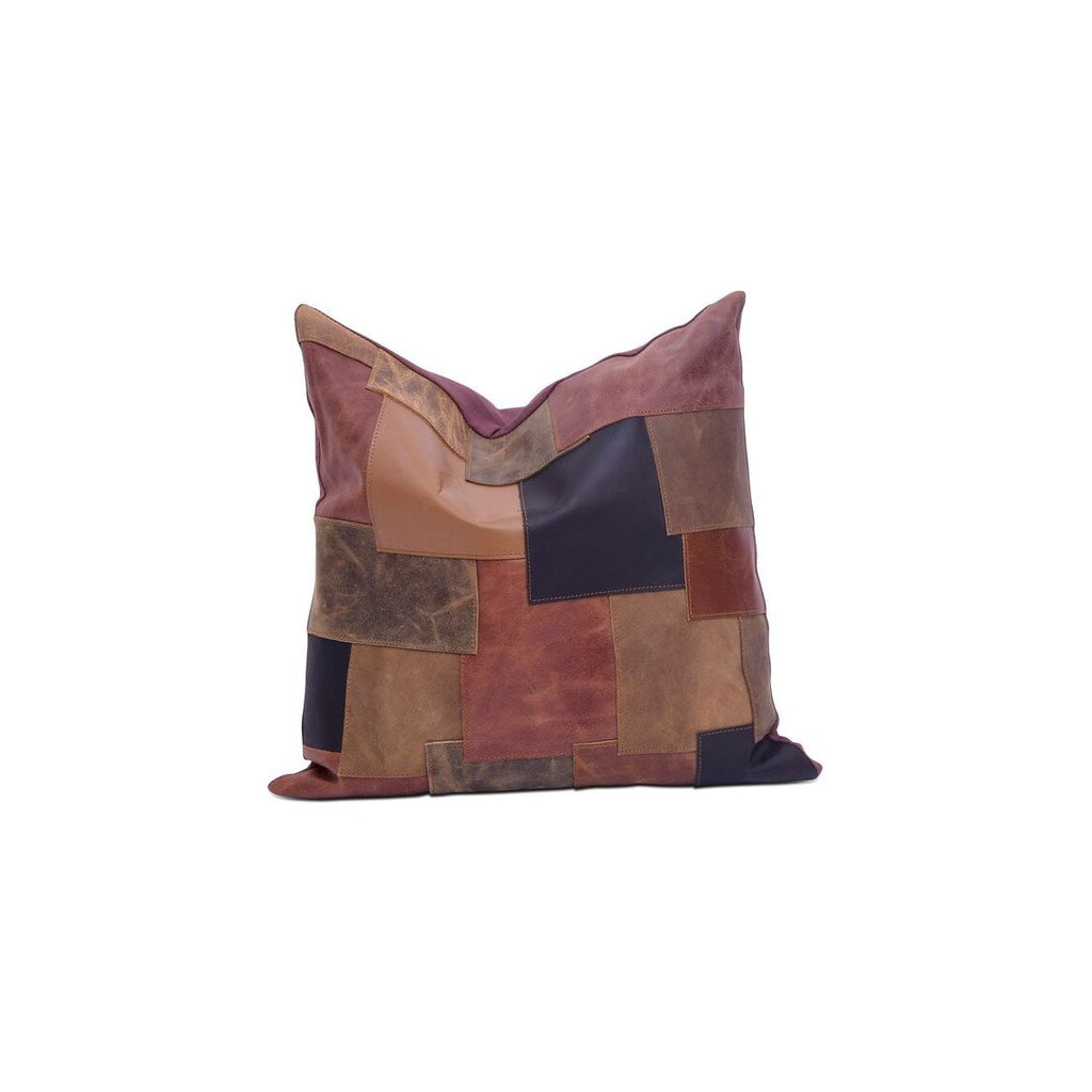 Luxurious Lumbar Leather Cushion Cover in Tan