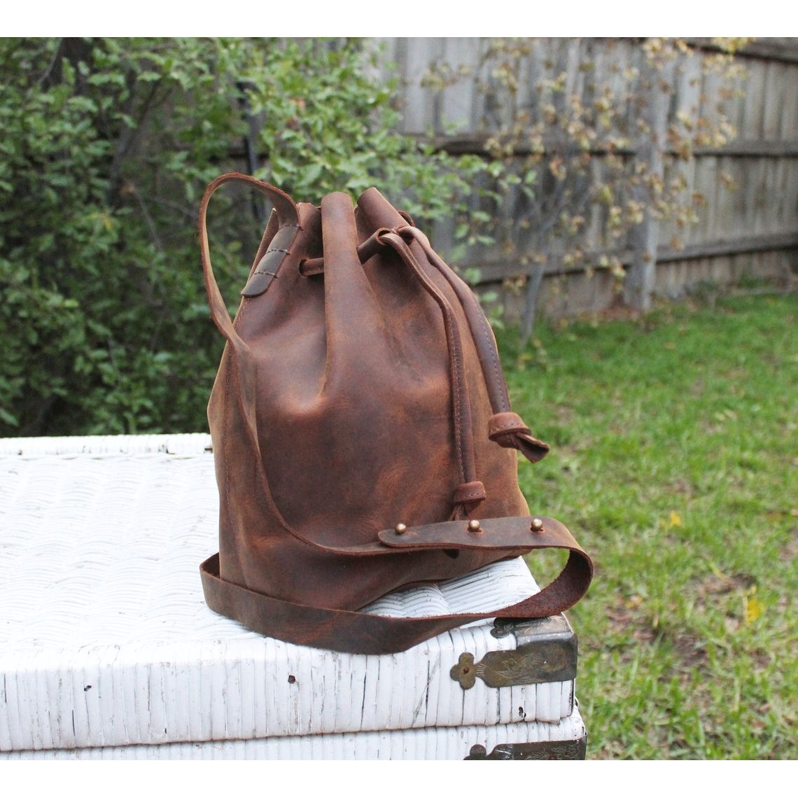 Tan Temptation Leather Crossbody Bag