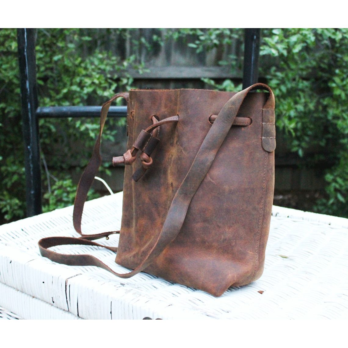 Tan Temptation Leather Crossbody Bag