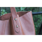 Artisanal Brown Genuine Leather Tote Bag