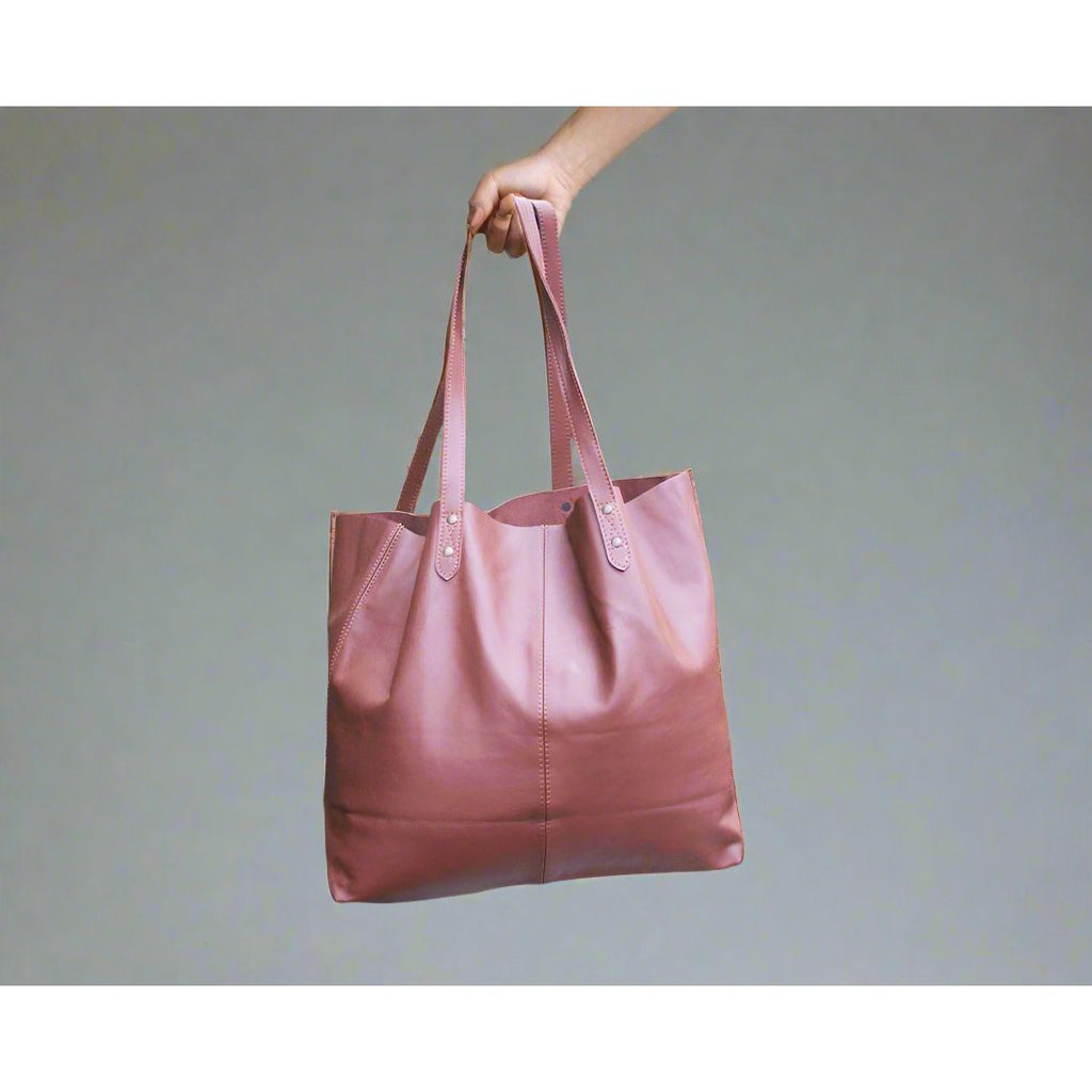 Artisanal Brown Genuine Leather Tote Bag