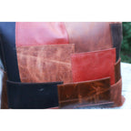 Patchwork Perfection Leather Cushion Cover