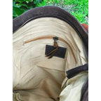 BLue Canvas Leather Tote Bag