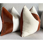 White Lux Leather Cushion