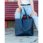 Personalized Tote Custom Brown Leather Tote Bag