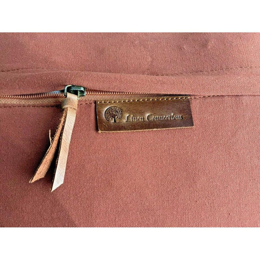 Vintage Tan Pillow Cover Genuine Leather Cushion