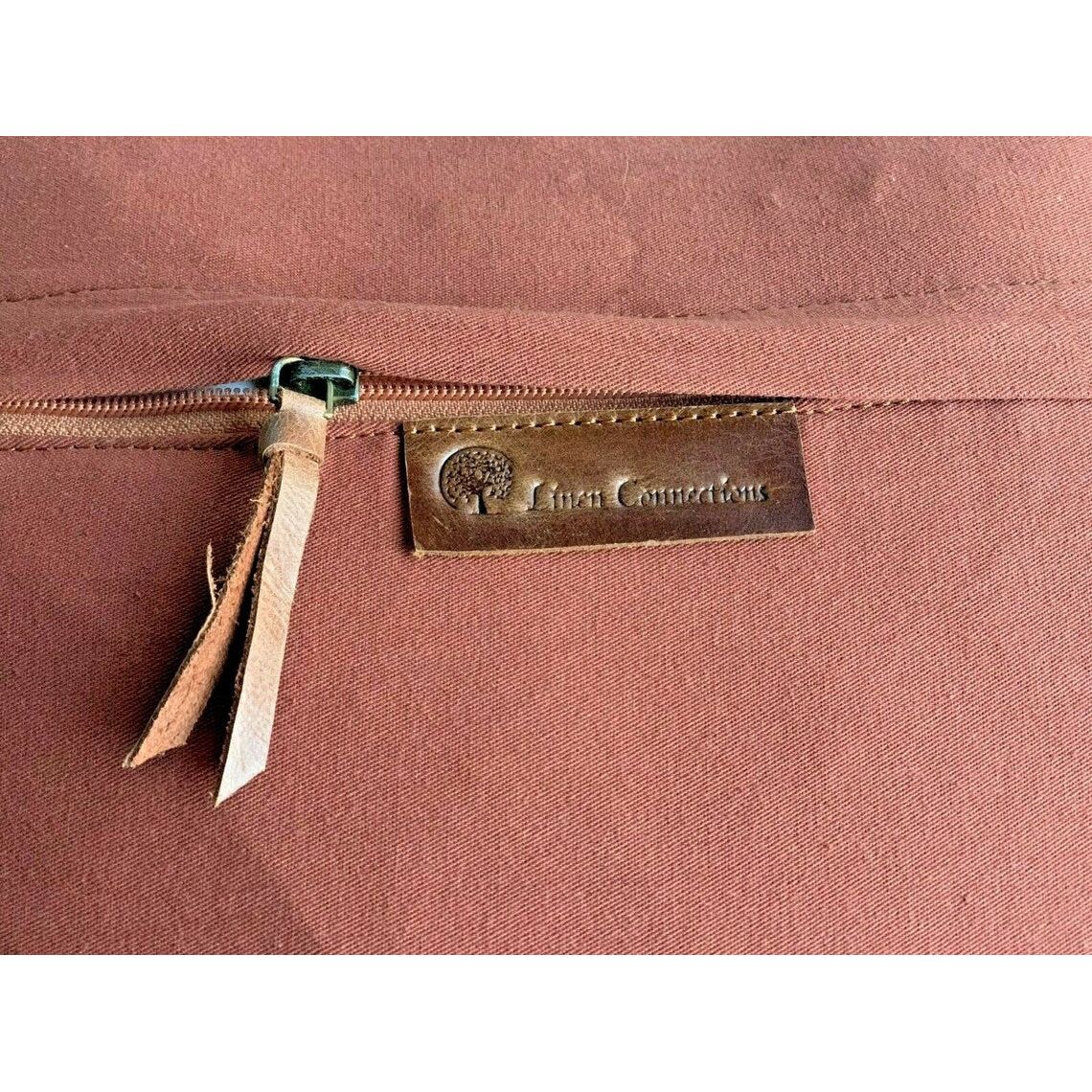 Vintage Tan Pillow Cover Genuine Leather Cushion