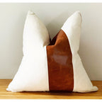White Lux Leather Cushion