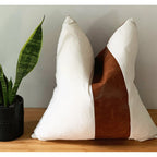 White Lux Leather Cushion
