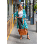 Customized Classic Brown Leather Tote Bag