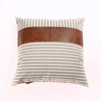 Vintage Tan Pillow Cover Genuine Leather Cushion