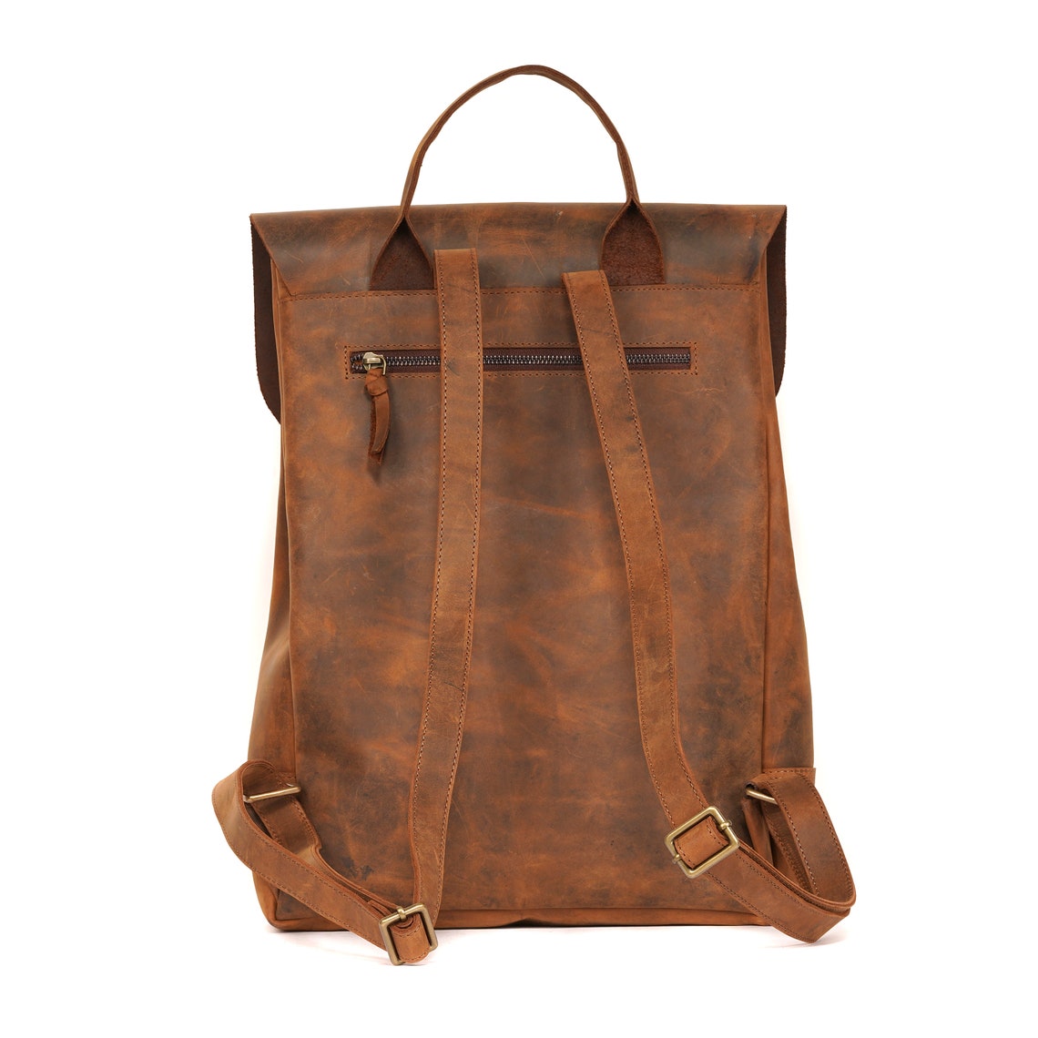 City Adventurer Handcrafted Leather Backpack