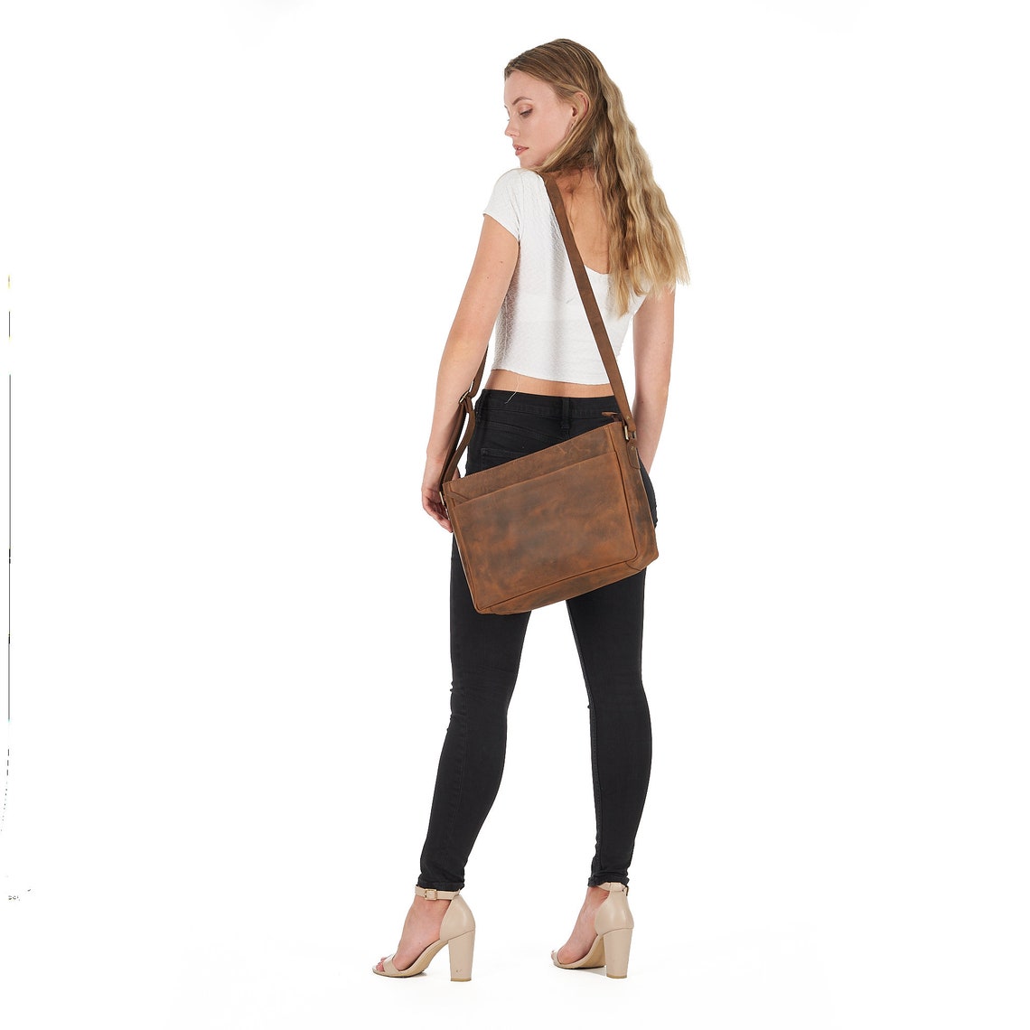 Limited Edition Leather Crossbody Tote Bag