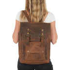 City Adventurer Handcrafted Leather Backpack