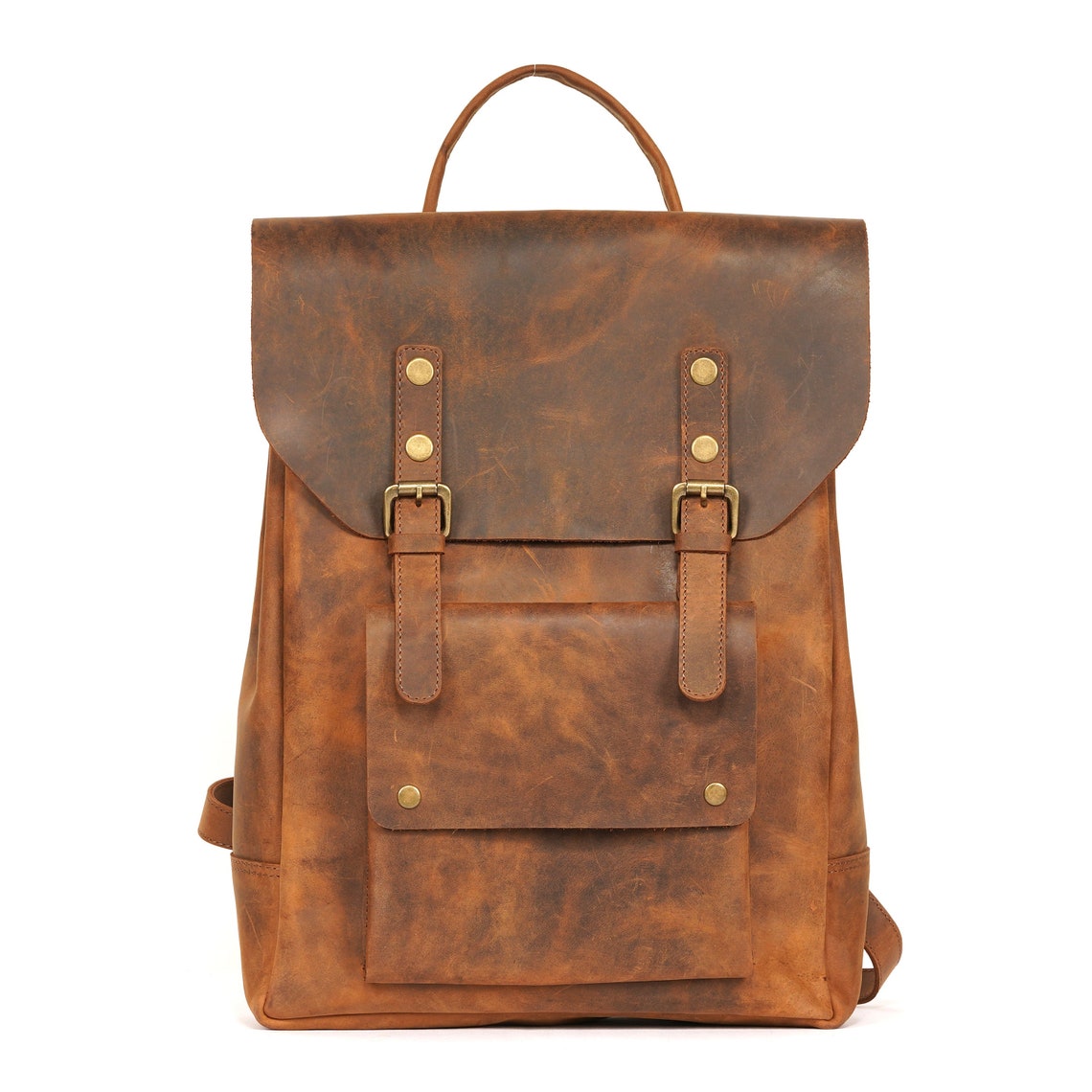 City Adventurer Handcrafted Leather Backpack