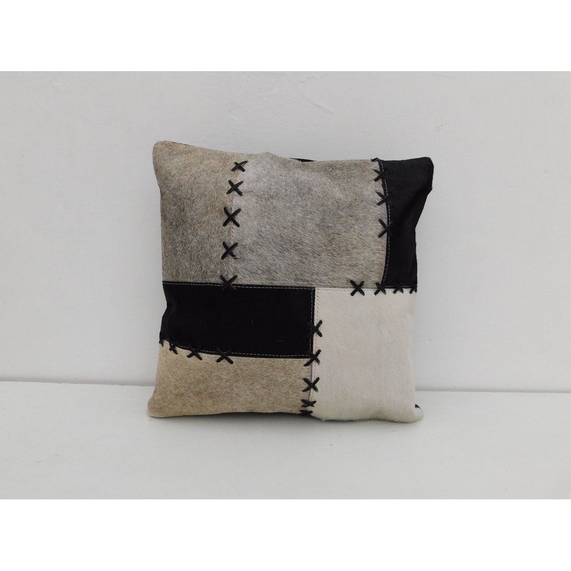 Exotic Cowhide Delight Leather Cushion
