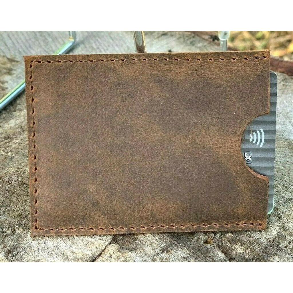 Rustic Elegance Leather Card Holder