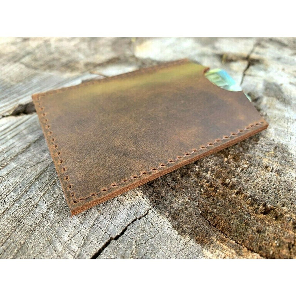 Rustic Elegance Leather Card Holder