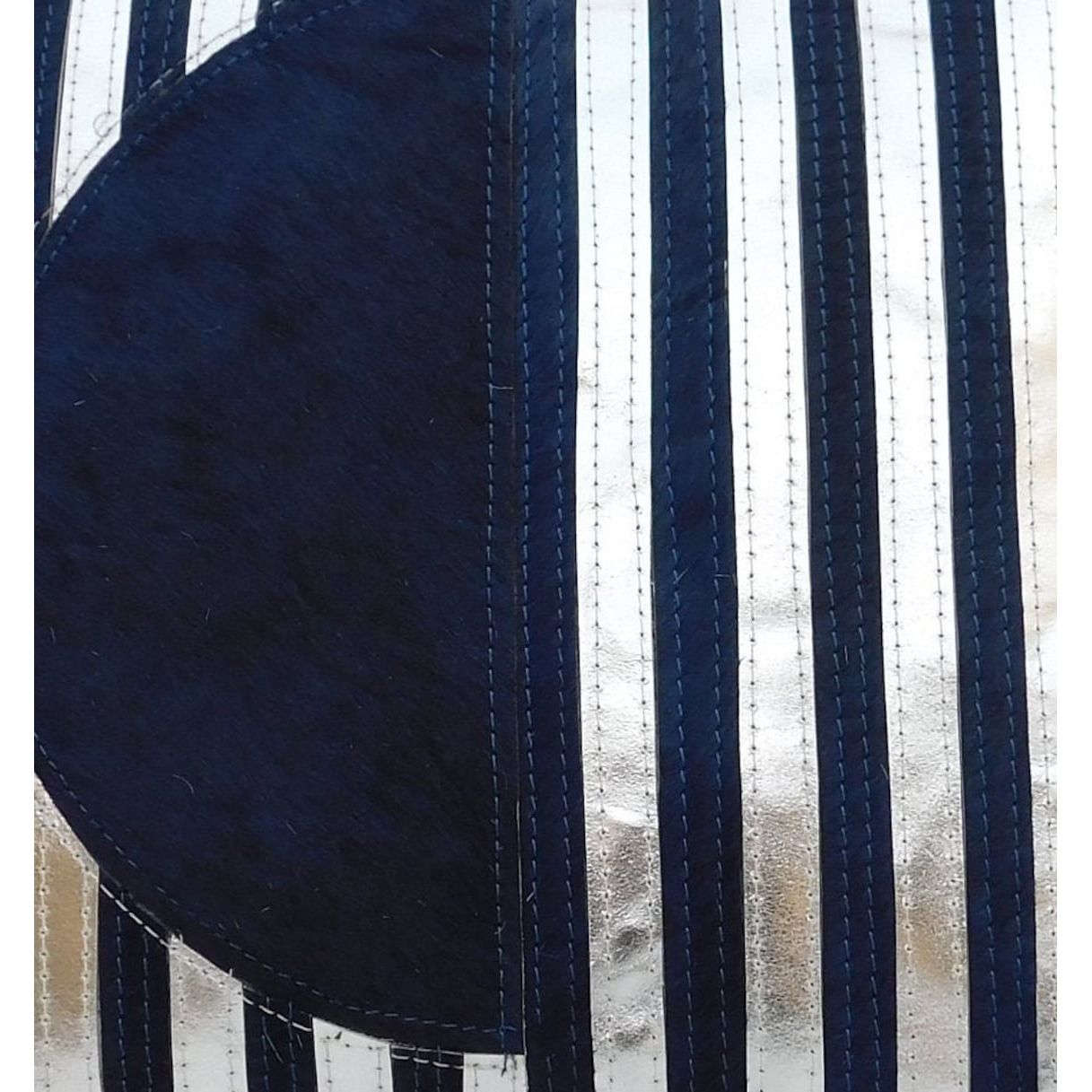 Genuine Blue Charm Cowhide Leather Cushion