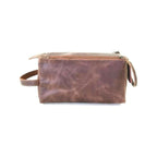 Large Mens Leather Toiletry Bag