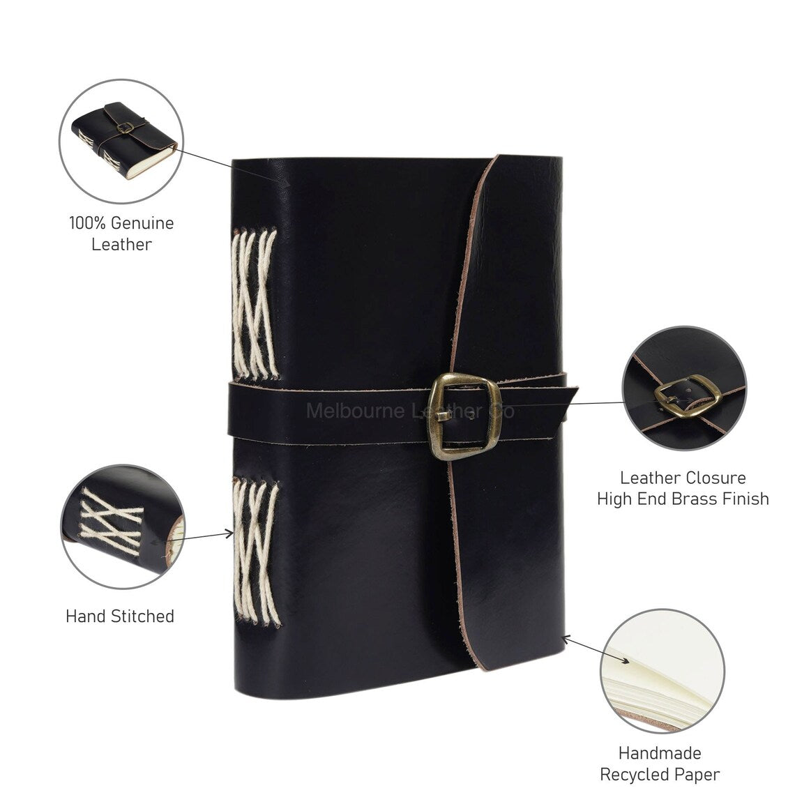 Eco-Chic Essential Vintage Leather Journal