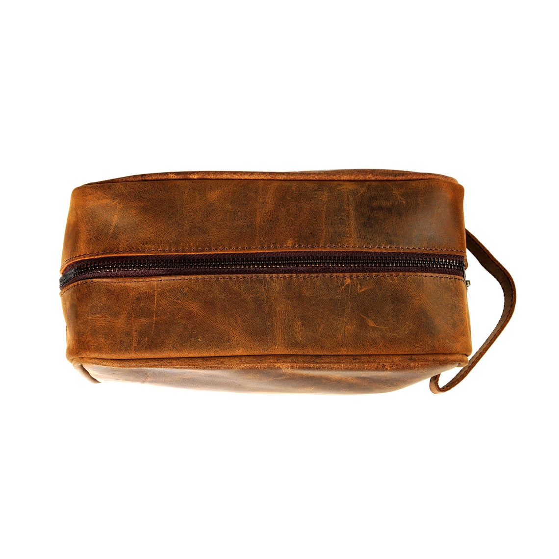 Rustic Groomsmen Essential Personalized Leather Dopp Kit
