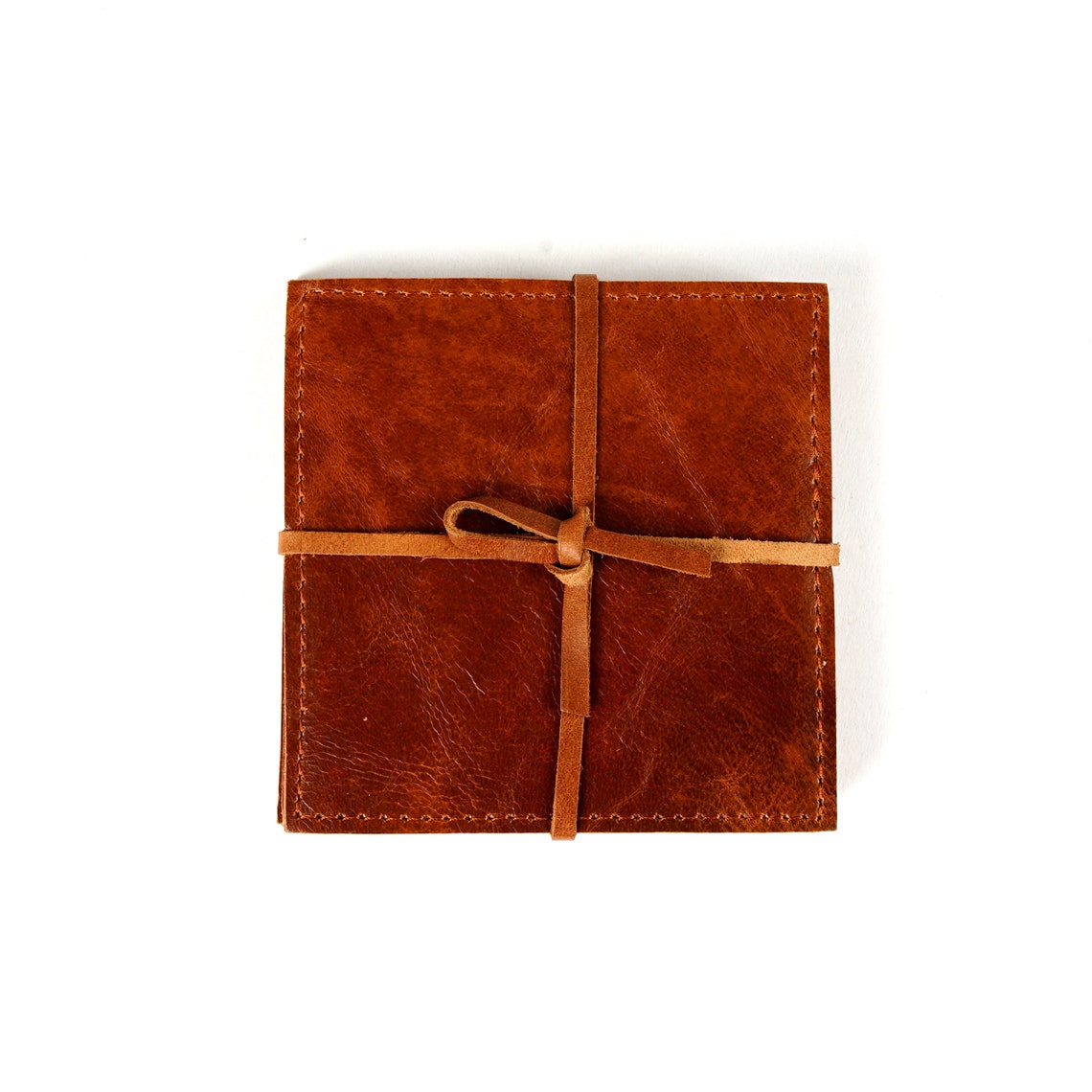Sophisticated Simplicity Leather Coaster Set