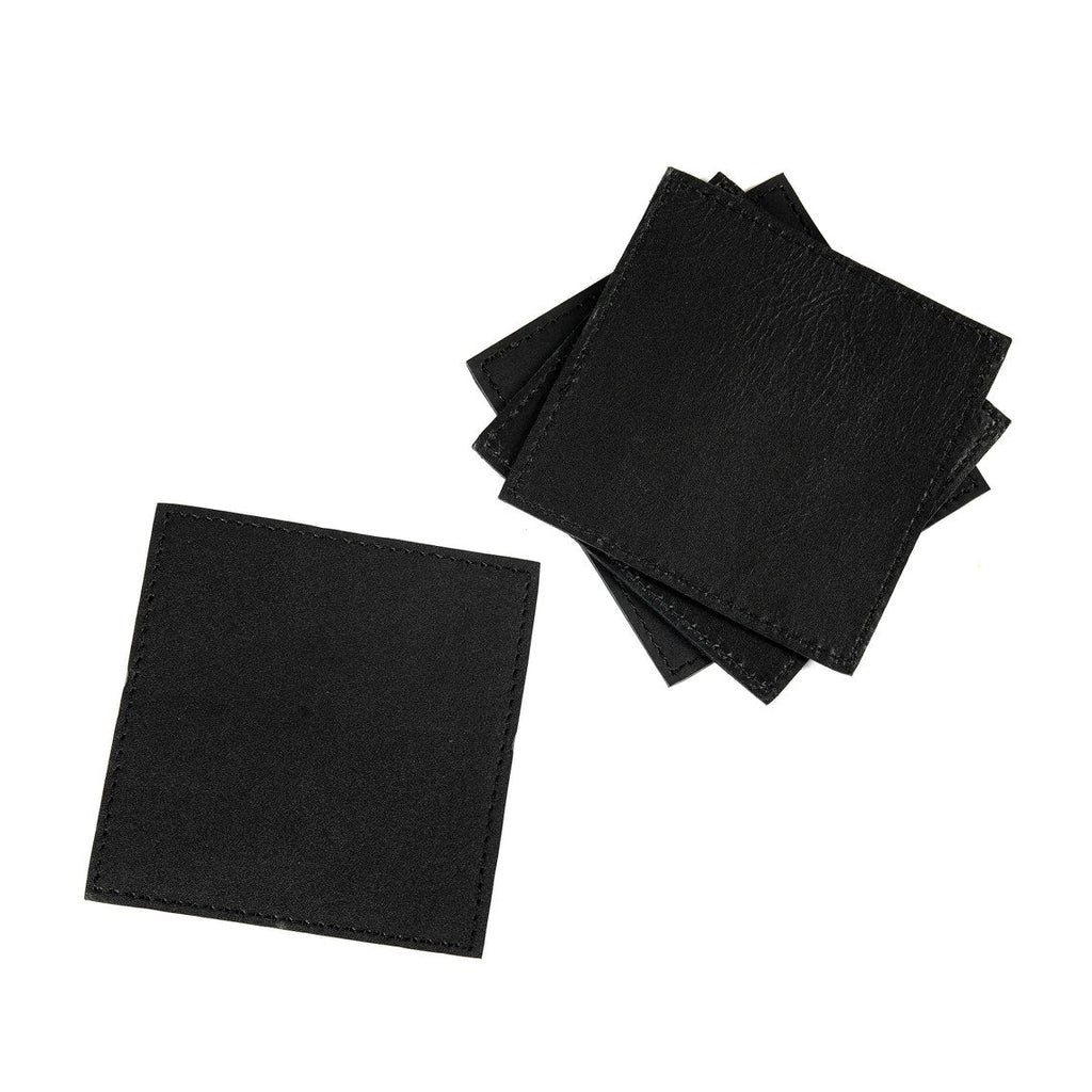 Stylish Home Accent Set of 4 Genuine Leather Coasters